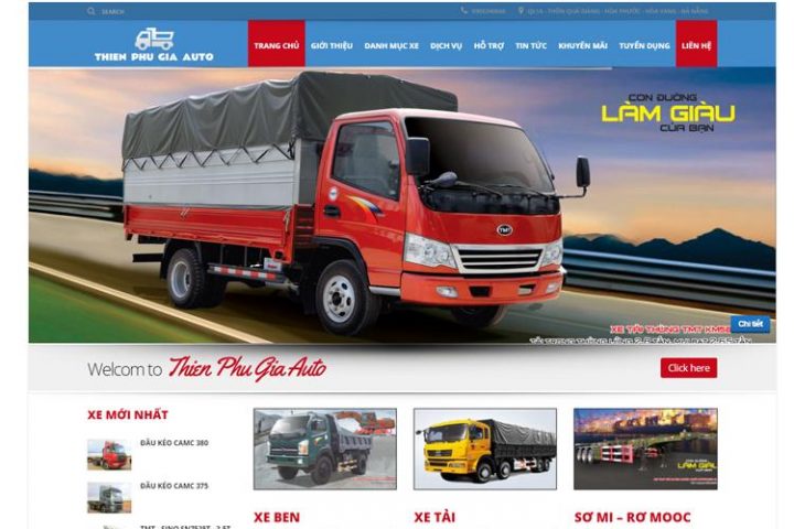 o to thien phu gia, web bán hàng, thiết kế web chuẩn seo, web thương mại, web bán hàng online, seo top google, web đà nẵng, web gia re
