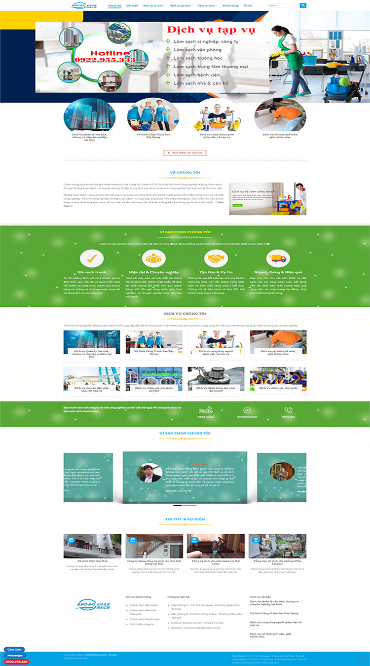 Thiết kế web vệ sinh công nghiệp